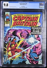 Captain Britain #34 ORIGIN 1977 King Arthur Merlyn Mind Monster 1:2:BEST CGC 9.8 picture