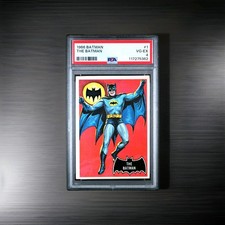1966 TOPPS BATMAN #1 THE BATMAN ROOKIE PSA 4 VERY GOOD EXCELLENT RARE VINTAGE picture