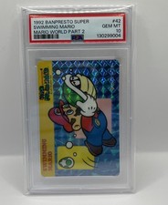 1992 BANPRESTO SUPER MARIO WORLD PART 2 #42 SWIMMING MARIO PSA 10 (POP 1) picture
