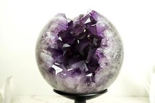 Spectacular X-Large Amethyst Sphere with Deep Purple Amethyst, Large and Shiny P picture