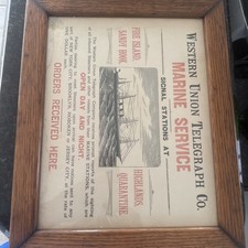 1890’s Western Union Telegraph.Co Marine Service Historical Document picture