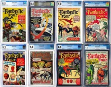 CGC Fantastic Four 2 3 4 6 7 8 11 12 Silver Age 1962 Marvel Comics Hi Grade Set picture