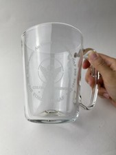 Vtg Hand Crafted Glass Mug 8th Air Force USAAF 1st Strategic Air Depot Honington picture