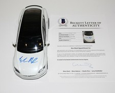 TESLA SPACEX FOUNDER ELON MUSK SIGNED DIECAST 1:18 SCALE MODEL S CAR BECKETT COA picture