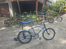 68 AMF SKEETER 2+1 BLUE WHEELIE BAR RARE Muscle RAIL Original BANANA SEAT BIKE picture