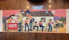 Levi's 1950S Levis Vintage Store Poster Paper Banner Rare US Denim Model limited picture