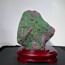 19.25LB TOP Natural zoisite raw gemstone Quartz Crystal Mineral+stand picture