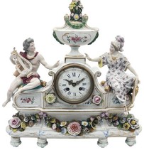 Fabulous Meissen Porcelain Figural Mantel clock – ca1850 picture