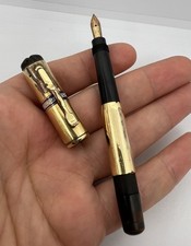 MONTBLANC SIMPLO 1  BABY SAFETY 18K ROLLED GOLD  FOUNTAIN PEN NIB 14K SIZE 1 picture