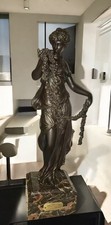 Bronze Figure Woman With Flowers by Soher, 768 Made in Spain picture
