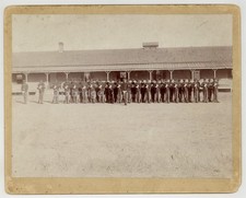 African American Black Buffalo Soldier 1892 Fort Custer 8x10 Cabinet Card J15443 picture