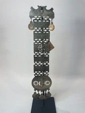 Mapuche Sekil 7 Plate Pectoral Alpaca Silver Birds Faces Ritual Jewelry picture