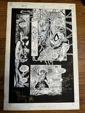 TODD McFARLANE ORIGINAL ART… SPIDER-MAN HOLDING COCAINE  picture