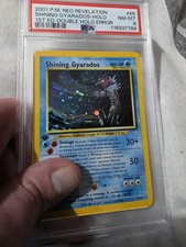 Pokemon TCG Shining Gyarados Double Holo 1st Edition Neo Revelation PSA 8 POP 17 picture