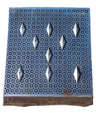 Seeburg Jukebox Original Blue Perforated Speaker Grille Chrome Diamonds picture