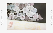 Visiting kimono hand-embroidered pure silk four seasons flowers From Japan picture