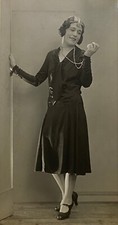 Vintage Fashion 1930, Henri Manuel Vintage Silver Print Signed on Cardboard picture