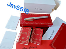 CARTIER LOUIS CARTIER FOUNTAIN PEN GOLD NIB,PLATINUM EDITION GODRON PASHA NEW💎 picture