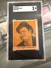 1930'S R133 #162 OLIVER HARDY LAUREL & HARDY COMEDIANS TRADING CARD SGC 1 RARE picture