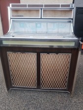 Seeburg Vintage Stereo Jukebox Machine Wood Cabinet w/ Speaker Grilles picture