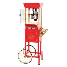 Nostalgia Popcorn Maker Machine - Professional Cart With 8 Oz 8 Oz, Red picture