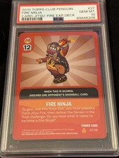 PSA 10 2010 Topps Disney Club Penguin Fire Ninja Card -jitsu: Fire Exp POP 1 picture