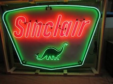 Original Sinclair Dino Porcelain Neon Sign 84