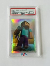 2021 Panini Minecraft Adventure Steve Limited Edition PSA 10 POP 1 GRAIL 💎 picture