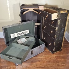 Named WW2 US Army Air Force Officer Transit Archive Hartmann Trunk Footlocker picture