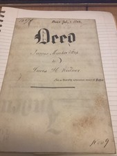 orig 1854 Phila  Deed for house of Lewis H Redner.Composer O Little Town Of Beth picture