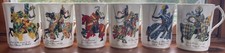 Royal Windsor Fine Bone English China MEDIEVAL KNIGHTS set of Six Complete picture