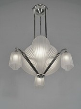 H. PETITOT : FRENCH 1930 ART DECO CHANDELIER  cleopatra ....... Muller freres picture