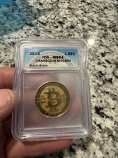 Casascius Bitcoin 1 BTC Blank Brass 2013 ICG MS64 Crypto-Collectible picture