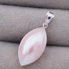 Tasaki Mabe Pearl Pendant 18K WG White Gold 25mm Used Japan picture