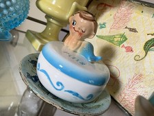 Oh Me Oh My Vtg Holt Howard Mermaid Moby Pill Box/ Jar, MINT, RARE, Merman picture