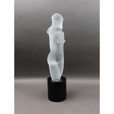 Dino Rosin (Italian, 1948) Female Woman Frosted Murano Art Glass Sculpture 26