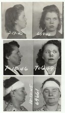 Mug Shots Bertillon 3 Photos Judicial ID Police US 1945-46 Women picture