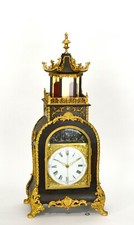 Vintage Chinese Canton Automaton Acrobat Musical Pagoda Bracket Clock -see video picture