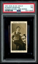 1931 W.D. & H.O. Wills #24 Walt Disney Mickey Mouse Cinema Stars PSA 7 picture