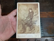 Rare 1880s Cabinet Card Photo Of May Lillie With Rifle - Pawnee Bills Wife picture