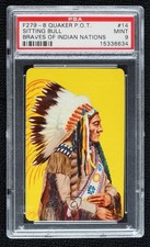 1956 Quaker Pack-O-Ten Braves of Indian Nations F279-8 Sitting Bull PSA 9 fm5 picture