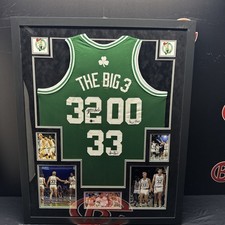 Larry Bird Kevin McHale Robert Parrish Autographed Boston Celtics Jersey BAS COA picture