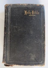 1895 THE HOLY BIBLE BOOK Appointed to be Read in Churches Oxford leather board   picture