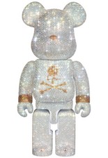 CRYSTAL DECORATE mastermind JAPAN BE@RBRICK 400% WHITE & GOLD Ver Bearbrick picture