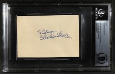 Sebastian Shaw Unmasked Darth Vader Signed Vintage Autograph Card BECKETT picture