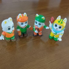 Sanwa Bank Wansa kun Piggy Bank 4 piece Set Vintage Japan Collectible picture