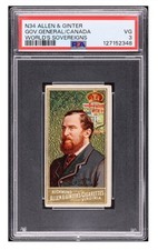 V. RARE 1889 Allen & Ginter LORD STANLEY Rookie  NHL Inaugural HOF-er ICE HOCKEY picture