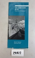 WW2 USS Cassin Young Brochure Destroyer Boston National Park Vintage 28H17 picture