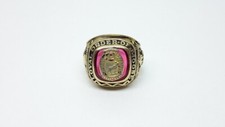 Vintage Loyal Order of Moose 10k Gold Men's Redstone Ring picture