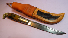 '30s' vintage Finnish horse-head Kauhava  w/custom leather-sleeved scabbard-used picture
